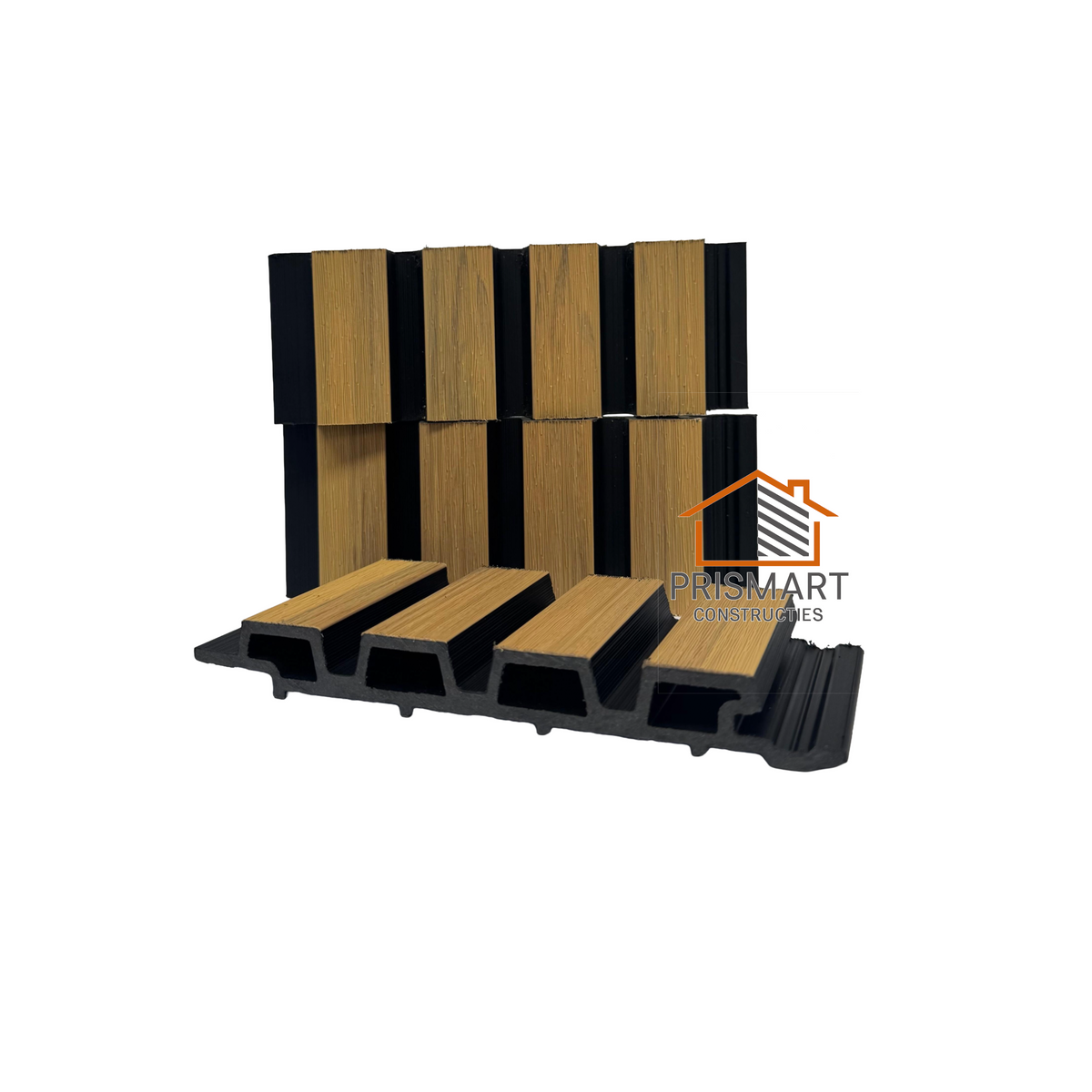 Muster WPC Rhombusleisten: Bicolor Black-Oak