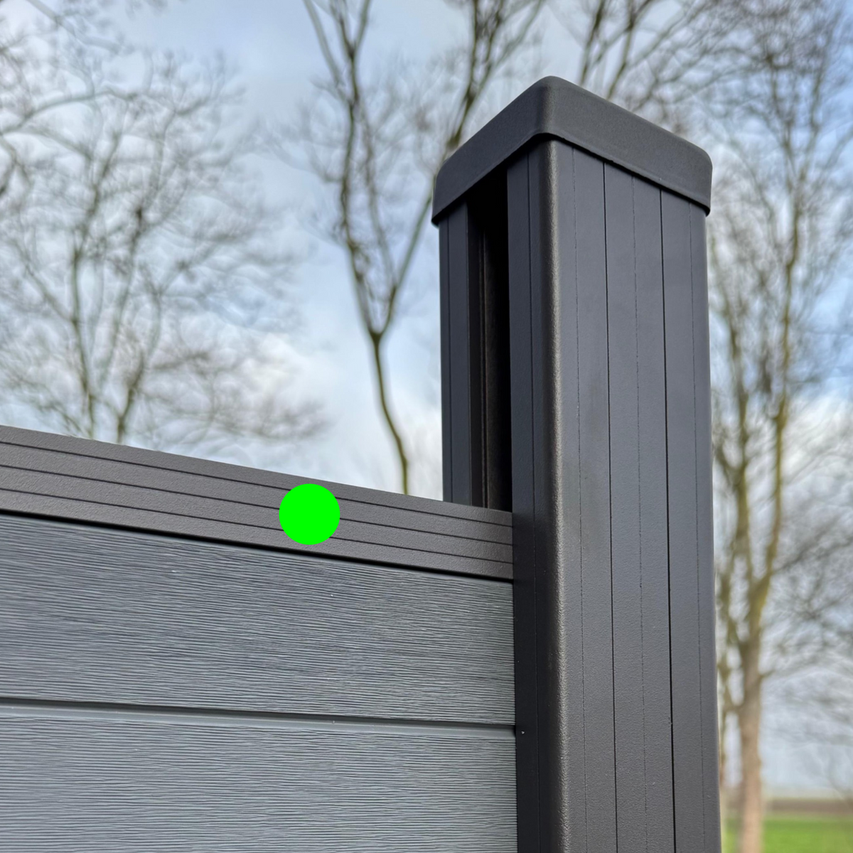 Composiet Schutting per set- Dubbelzijdig Grey